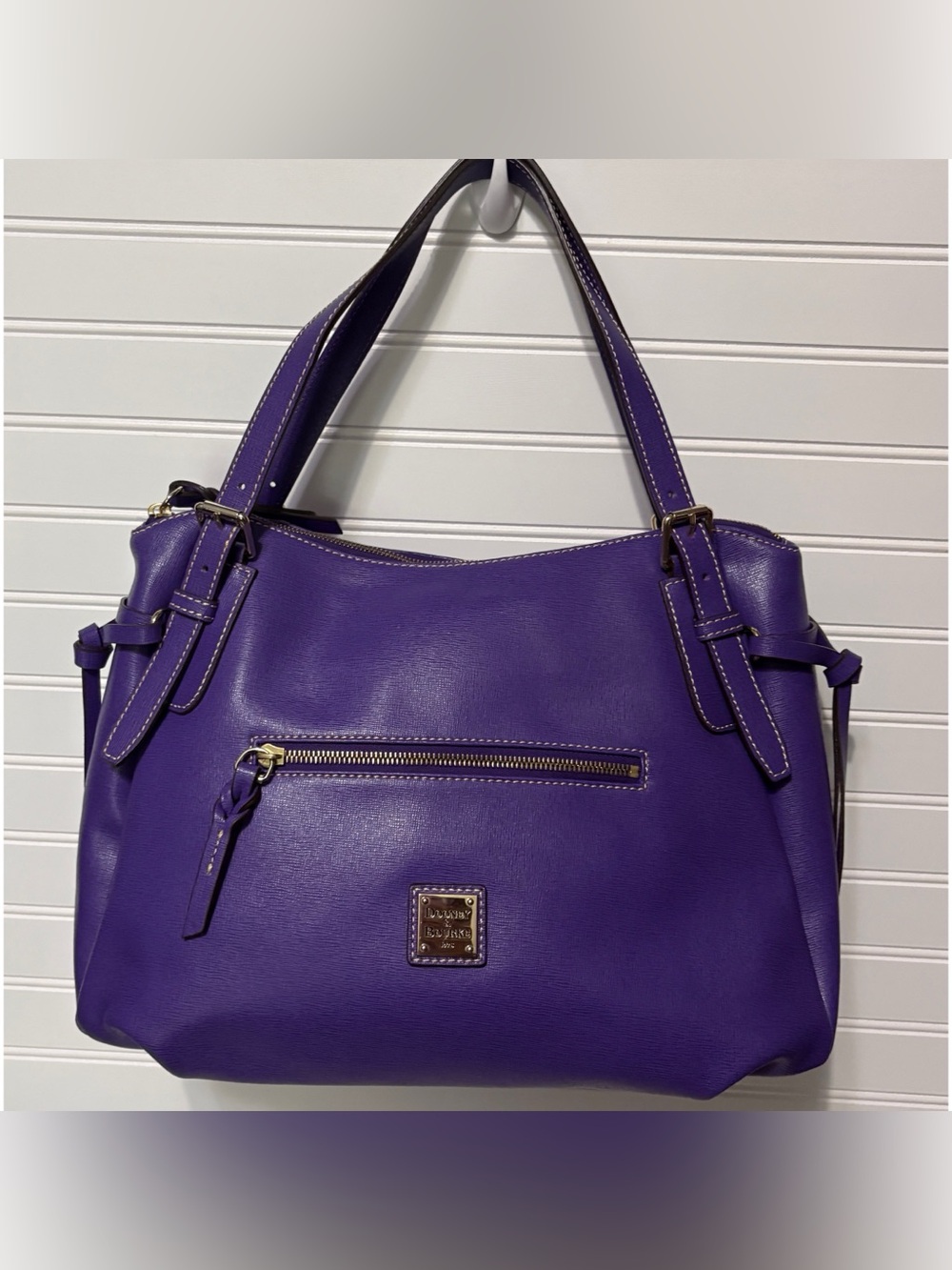 Dooney & Bourke Purple Leather Satchel